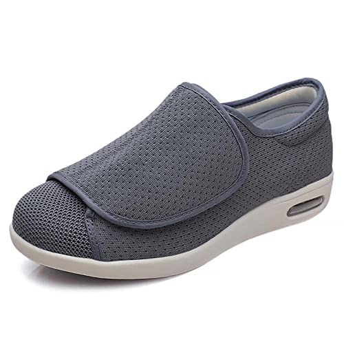 W&LESVAGO Damen Weite Diabetiker-Ödem-Schuhe mit voll verstellbaren Verschlüssen, einfaches An- und Ausziehen, Luftkissen-Walking-Sneaker für ältere Menschen, geschwollene Füße, Outdoor, A-grau, 36 EU W&LESVAGO Damen Weite Diabetiker-Ödem-Schuhe mit voll verstellbaren Verschlüssen, einfaches An- und Ausziehen, Luftkissen-Walking-Sneaker für ältere Menschen, geschwollene Füße, Outdoor, A-grau, 36 EU von W&LESVAGO