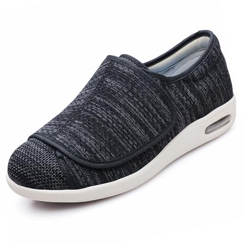 W&LESVAGO Damen Weite Diabetiker-Ödem-Schuhe mit voll verstellbaren Verschlüssen, einfaches An- und Ausziehen, Luftkissen-Walking-Sneaker für ältere Menschen, geschwollene Füße, Outdoor W&LESVAGO Damen Weite Diabetiker-Ödem-Schuhe mit voll verstellbaren Verschlüssen, einfaches An- und Ausziehen, Luftkissen-Walking-Sneaker für ältere Menschen, geschwollene Füße, Outdoor von W&LESVAGO