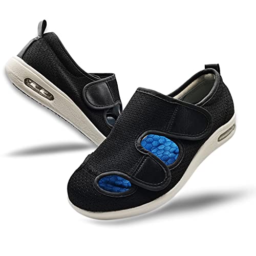 W&LESVAGO Diabetiker-Schuhe für Damen, Luftpolster, leicht, bequem, Sandalen, Wanderschuhe für ältere geschwollene Füße, drinnen und draußen, A17-schwarz, 39.5 EU Weit W&LESVAGO Diabetiker-Schuhe für Damen, Luftpolster, leicht, bequem, Sandalen, Wanderschuhe für ältere geschwollene Füße, drinnen und draußen, A17-schwarz, 39.5 EU Weit von W&LESVAGO