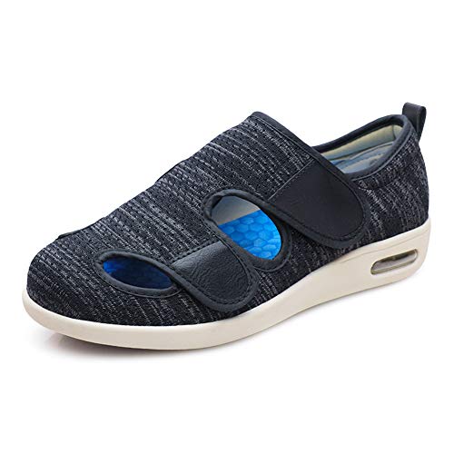 W&LESVAGO Diabetiker-Schuhe für Damen, Luftpolster, leicht, bequem, Sandalen, Wanderschuhe für ältere geschwollene Füße, drinnen und draußen, Mix Black Grey, 40 EU Weit W&LESVAGO Diabetiker-Schuhe für Damen, Luftpolster, leicht, bequem, Sandalen, Wanderschuhe für ältere geschwollene Füße, drinnen und draußen, Mix Black Grey, 40 EU Weit von W&LESVAGO