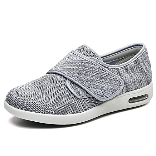 W&LESVAGO Diabetikerschuhe für Damen, breite Breite, atmungsaktiv, leicht, für Ödeme, Arthritis, geschwollene Füße, Mix Hellgrau, 37.5 EU Weit W&LESVAGO Diabetikerschuhe für Damen, breite Breite, atmungsaktiv, leicht, für Ödeme, Arthritis, geschwollene Füße, Mix Hellgrau, 37.5 EU Weit von W&LESVAGO