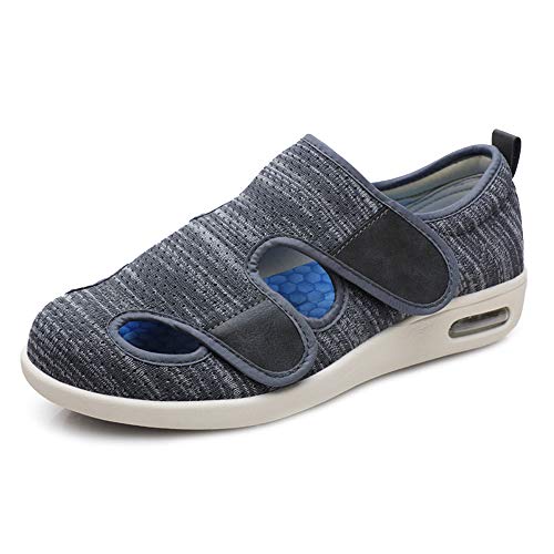 W&LESVAGO Diabetikerschuhe für Herren, breite Breite, Luftpolster, leicht, bequem, Wanderschuhe für ältere Menschen, geschwollene und verbundene Füße, drinnen und draußen, Mix Dark Grey, 45 EU W&LESVAGO Diabetikerschuhe für Herren, breite Breite, Luftpolster, leicht, bequem, Wanderschuhe für ältere Menschen, geschwollene und verbundene Füße, drinnen und draußen, Mix Dark Grey, 45 EU von W&LESVAGO