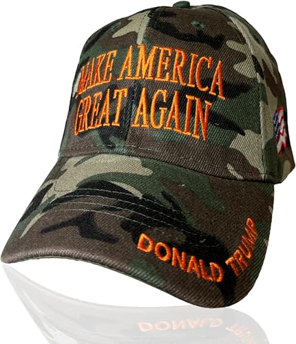 Trump Hat Make America Great Again – Maga-Hut mit amerikanischer Flagge – Donald Trump 2024 Baseballkappe – erhältlich in 6 Farben, Camo Maga, Einheitsgr��e von W4W