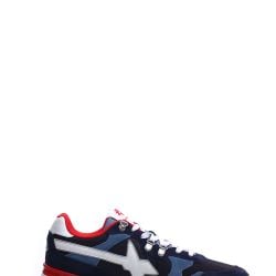 Blaue W6yz Herrensneaker Aus Leder Und Stoff von W6yz