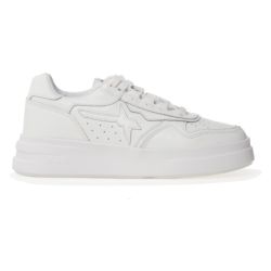 W6yz Weiße Leder- Und Wildleder-sneakers Für Damen von W6yz