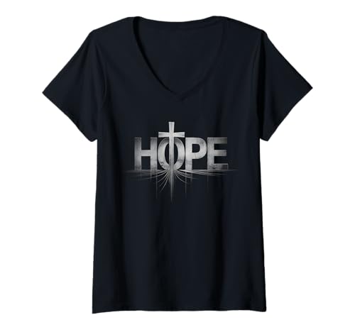 Damen Christliches Grafikdesign Bibel Glaube Hoffnung T-Shirt mit V-Ausschnitt Damen Christliches Grafikdesign Bibel Glaube Hoffnung T-Shirt mit V-Ausschnitt von W7 Christian Faith Jesus Shirt Hoodie