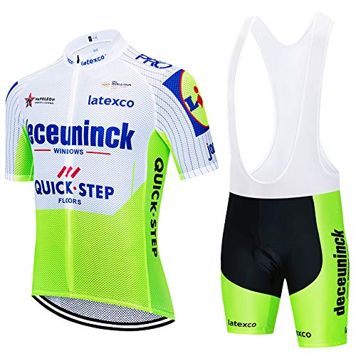 WADRI Herren Radtrikot Set Kurzarm mit 3D Sitzpolster für MTB Rennrad Fahrrad Jersey + Bib Shorts Radsportanzug S - 5XL von WADRI