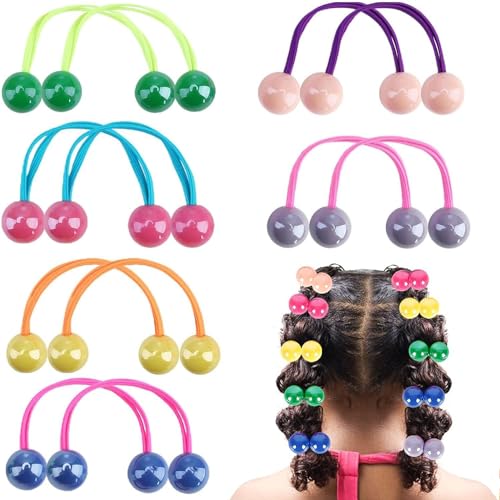 12 Stück Haargummis mit Doppel-Kugeln Buntes Haargummi Nette Kugel Haarbänder Blase Haargummis für Neugeborene Mädchen Frauen Elastische Haare mit Kugeln 12 Stück Haargummis mit Doppel-Kugeln Buntes Haargummi Nette Kugel Haarbänder Blase Haargummis für Neugeborene Mädchen Frauen Elastische Haare mit Kugeln von WADY