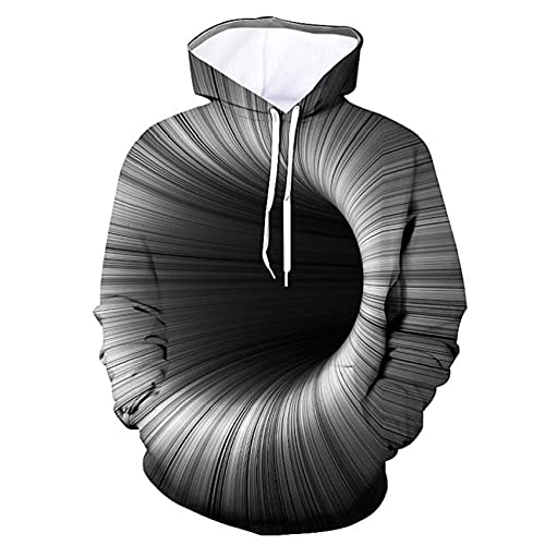 Herren 3D Pullover Swirl Print Langarm Hoodie Fashion Street Hip Hop Langarm Herren Sportswear von WAEKQIANG