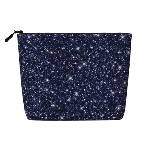 Blaue Ombre Glitters Make-up-Taschen Reise Make-up-Tasche Reißverschluss Kosmetiktasche für Frauen von WAFICAC