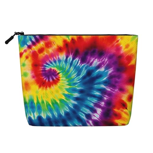 Bunte Tie Dye Make-up-Taschen Reise Make-up-Tasche Reißverschluss Kosmetiktasche für Frauen von WAFICAC