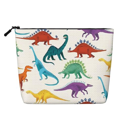 Dinosaurier Bunte KY Make-up Taschen Reise Make-up Tasche Reißverschluss Kosmetiktasche für Frauen von WAFICAC