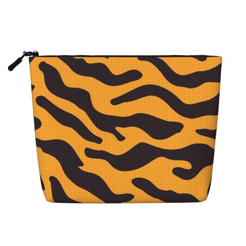 Goldene Leopardenmuster-Make-up-Taschen Reise-Make-up-Tasche Reißverschluss-Kosmetiktasche für Frauen von WAFICAC