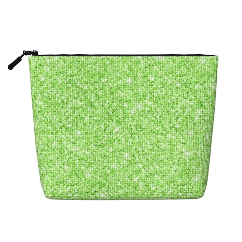 Grüne Ombre Glitters Make-up Taschen Reise Make-up Tasche Reißverschluss Kosmetiktasche für Frauen von WAFICAC