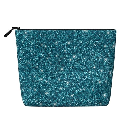 Grüne Ombre Glitters Make-up Taschen Reise Make-up Tasche Reißverschluss Kosmetiktasche für Frauen von WAFICAC
