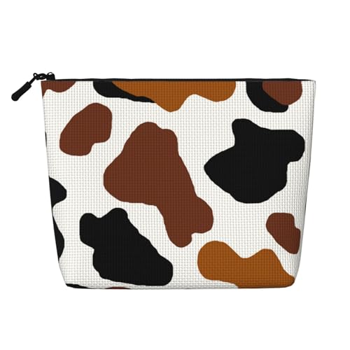 Kuhhaut-Muster-Make-up-Taschen Reise-Make-up-Tasche Reißverschluss Kosmetiktasche für Frauen von WAFICAC