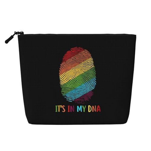 LGBT Regenbogen Gay Pride Flag It ' in My Finger Print Make-up-Taschen Reise-Make-up-Tasche Reißverschluss Kosmetiktasche für Frauen LGBT Regenbogen Gay Pride Flag It ' in My Finger Print Make-up-Taschen Reise-Make-up-Tasche Reißverschluss Kosmetiktasche für Frauen von WAFICAC