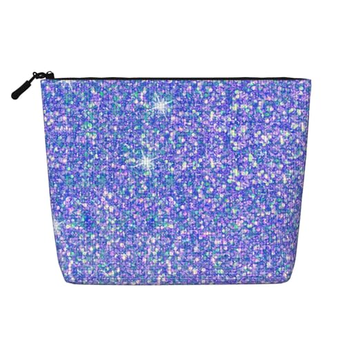 Meerjungfrau Kornblume Ombre Glitters Make-up Taschen Reise Make-up Tasche Reißverschluss Kosmetiktasche für Frauen von WAFICAC