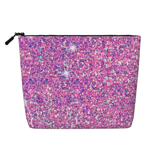 Meerjungfrau Pink Ombre Glitters Make-up-Taschen Reise Make-up-Tasche Reißverschluss Kosmetiktasche für Frauen von WAFICAC