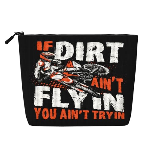 Motocross Dirt Bikes Make-up-Taschen Reise Make-up Tasche Reißverschluss Kosmetiktasche für Frauen von WAFICAC