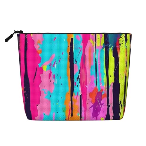 Neon Splatter Tinte Make-up Taschen Reise Make-up Tasche Reißverschluss Kosmetiktasche für Frauen von WAFICAC