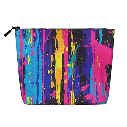 Neon Splatter Tinte Make-up Taschen Reise Make-up Tasche Reißverschluss Kosmetiktasche für Frauen von WAFICAC