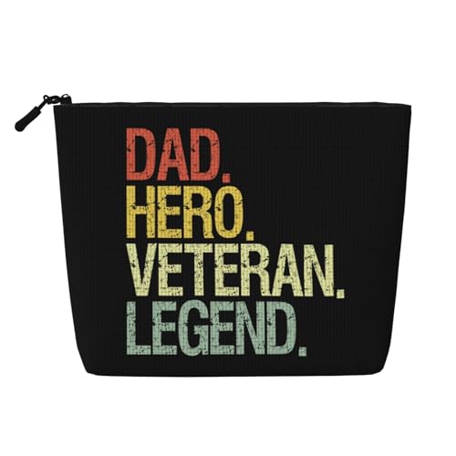 Papa Held Veteran Legend Make-up-Taschen Reise Make-up Tasche Reißverschluss Kosmetiktasche für Frauen von WAFICAC