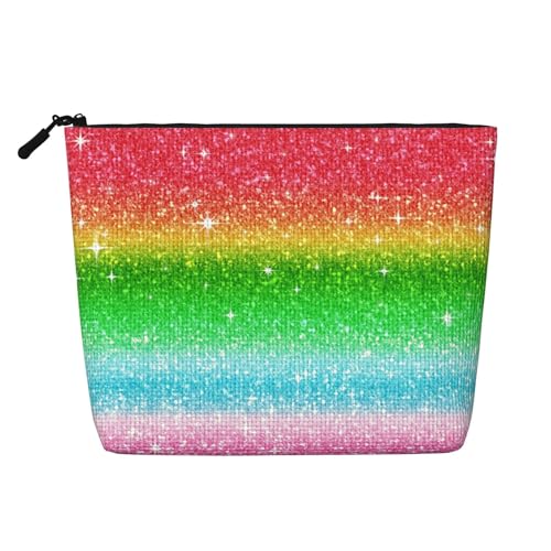Regenbogen Ombre Glitters Make-up Taschen Reise Make-up Tasche Reißverschluss Kosmetiktasche für Frauen von WAFICAC