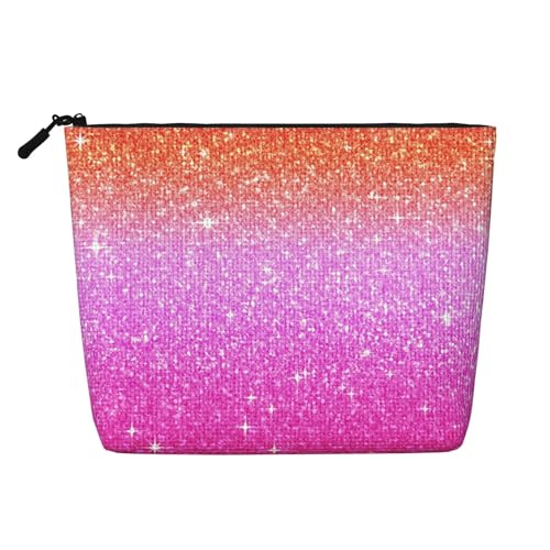 Regenbogen Ombre Glitters Make-up Taschen Reise Make-up Tasche Reißverschluss Kosmetiktasche für Frauen von WAFICAC