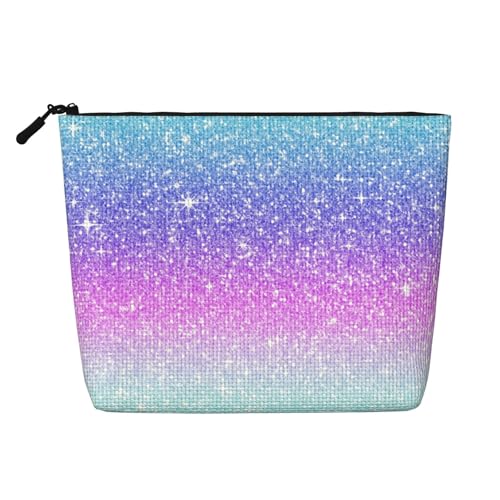 Regenbogen Ombre Glitters Make-up Taschen Reise Make-up Tasche Reißverschluss Kosmetiktasche für Frauen von WAFICAC