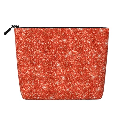 Rote Ombre Glitters Make-up Taschen Reise Make-up Tasche Reißverschluss Kosmetiktasche für Frauen von WAFICAC