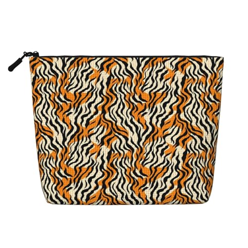 Tiger Skin Muster Make-Up Taschen Reise Make-Up Tasche Zipper Kosmetik Tasche Für Frauen von WAFICAC
