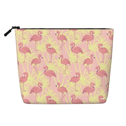 Tropische Flamingo-abstrakte Afrika-Tier-Vogel-Make-up-Taschen Reise-Make-up-Tasche Reißverschluss-Kosmetiktasche für Frauen von WAFICAC