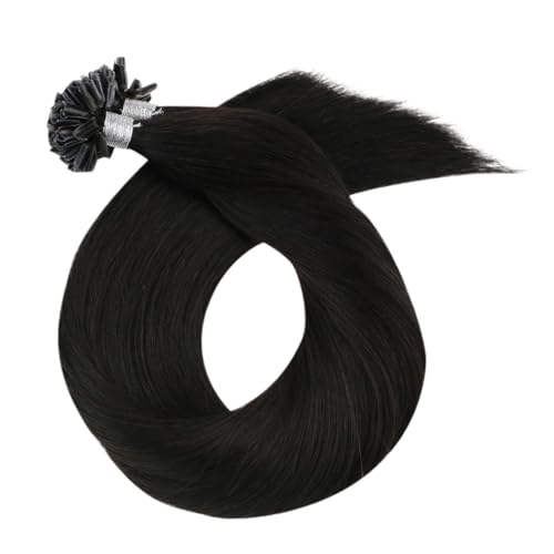 Nails Tip Haarverlängerungen Echthaar Haarmaschine Remy For Frauen Straight Utip Extensions Einfach Zu Verwenden(#1B,22inches) von WAFOHSR