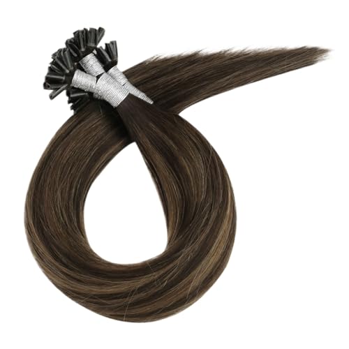 Nails Tip Haarverlängerungen Echthaar Haarmaschine Remy For Frauen Straight Utip Extensions Einfach Zu Verwenden(2-6-2,16inches) von WAFOHSR