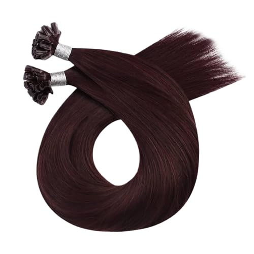 Nails Tip Haarverlängerungen Echthaar Haarmaschine Remy For Frauen Straight Utip Extensions Einfach Zu Verwenden(99J,16inches) von WAFOHSR