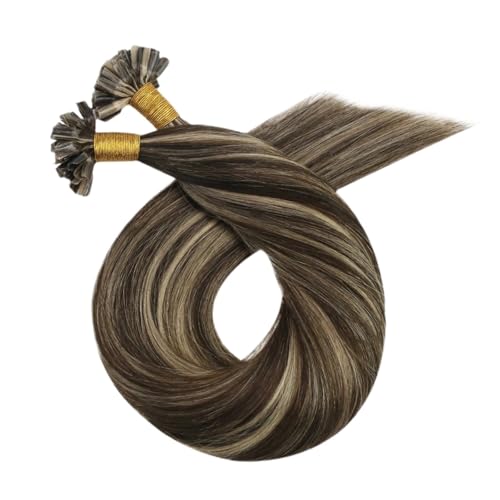 Nails Tip Haarverlängerungen Echthaar Haarmaschine Remy For Frauen Straight Utip Extensions Einfach Zu Verwenden(P4-27,16inches) von WAFOHSR