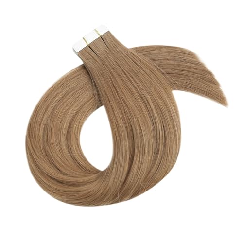 Tape-in-Haarverlängerungen, Echthaar, 18 Zoll, PU-Haut-Tressen, Haarverlängerungen For Frauen Einfach Zu Verwenden(40 pcs,18 INCHES 45CM_6) von WAFOHSR
