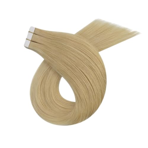 Tape-in-Haarverlängerungen, Echthaar, 18 Zoll, PU-Haut-Tressen, Haarverlängerungen For Frauen Einfach Zu Verwenden(40 pcs,18 INCHES 45CM_613) von WAFOHSR