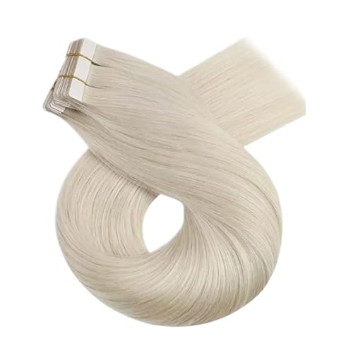 Tape-in-Haarverlängerungen, Echthaar, For Frauen, Unsichtbar, Nahtlos, PU-Hautschuss, Glattes Haar, Tape-ins Einfach Zu Verwenden(12 inches,60) von WAFOHSR