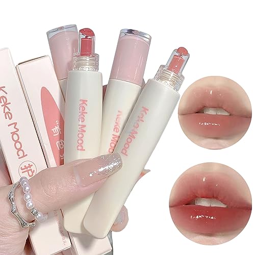 Plumping Jelly Tube Lip Gloss Moisturizing Lip Plumper Shiny Jelly Lip Gloss Natural Liquid Lipstick for Women and Girls Tinted Lip Balm Lip Car for Dry Lips(2PCS) von WAHRE