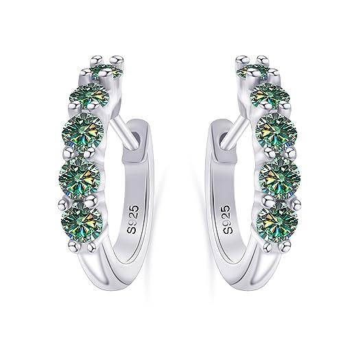 2cttw Moissanite Creolen D Farbe Klarheit VVS1 925 Sterling Silber Diamant Ohrringe für Frauen Moissanite Hochzeit Ohrringe für Bräute mit Zertifikat, Sterling Silber, Moissanit 2cttw Moissanite Creolen D Farbe Klarheit VVS1 925 Sterling Silber Diamant Ohrringe für Frauen Moissanite Hochzeit Ohrringe für Bräute mit Zertifikat, Sterling Silber, Moissanit von WAHZAUS