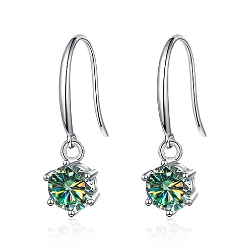 Moissanit-Ohrringe für Damen, 2 Karat, Rundschliff, D-Farbe, VVS1 Klarheit, 925er-Sterlingsilber, Diamant-Ohrringe für Damen, Moissanit-Tropfenohrringe mit Zertifikat, Sterling Silber, Moissanit Moissanit-Ohrringe für Damen, 2 Karat, Rundschliff, D-Farbe, VVS1 Klarheit, 925er-Sterlingsilber, Diamant-Ohrringe für Damen, Moissanit-Tropfenohrringe mit Zertifikat, Sterling Silber, Moissanit von WAHZAUS