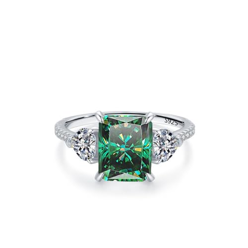 WAHZAUS 3 Karat Moissanit-Verlobungsringe für Damen, strahlender Schliff, Farbe D, VVS1, weiß/grün/rosa, Diamantring, Moissanit, Eheringe mit Zertifikat, 7, Edelstein, Moissanit WAHZAUS 3 Karat Moissanit-Verlobungsringe für Damen, strahlender Schliff, Farbe D, VVS1, weiß/grün/rosa, Diamantring, Moissanit, Eheringe mit Zertifikat, 7, Edelstein, Moissanit von WAHZAUS