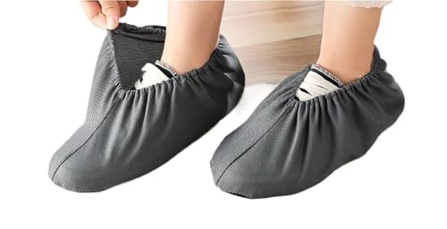 5 Paar rutschfeste Überschuhe for den Haushalt, wiederverwendbare Regenstiefelüberzüge for Herren und Damen, waschbare Überschuhe for den Innenbereich für Outdoor(Gray) von WAJJWI