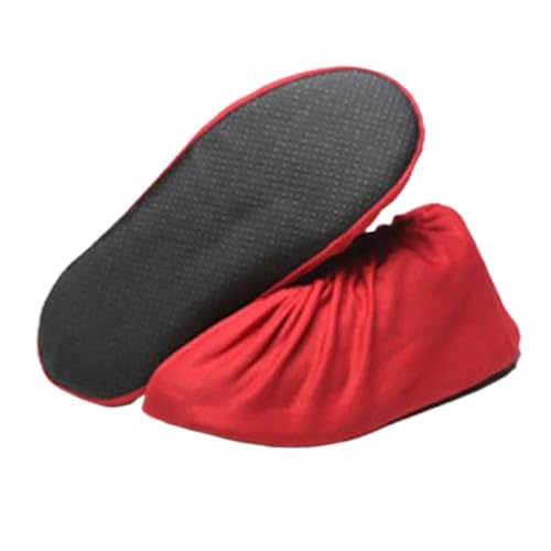 5 Paar rutschfeste Überschuhe for den Haushalt, wiederverwendbare Regenstiefelüberzüge for Herren und Damen, waschbare Überschuhe for den Innenbereich für Outdoor(Red) von WAJJWI