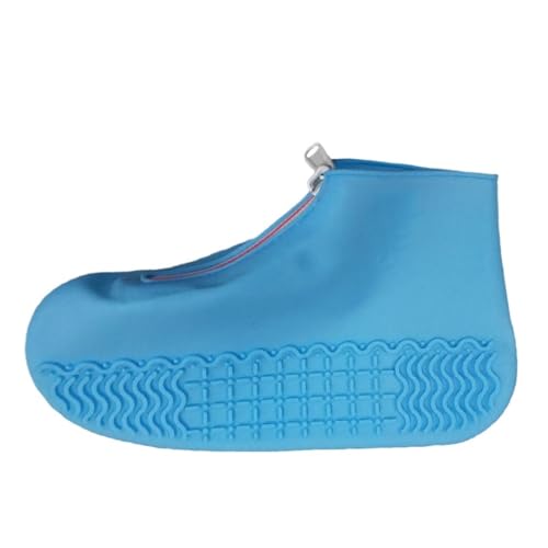 WAJJWI 2 Pairs Anti-slip Abdeckung for Schuhe Zubehör Wiederverwendbare Männer Regen Abdeckungen Frauen Schuhe Abdeckungen Wasserdichte Schuh Abdeckungen Galoschen für Outdoor(Blue,L) von WAJJWI