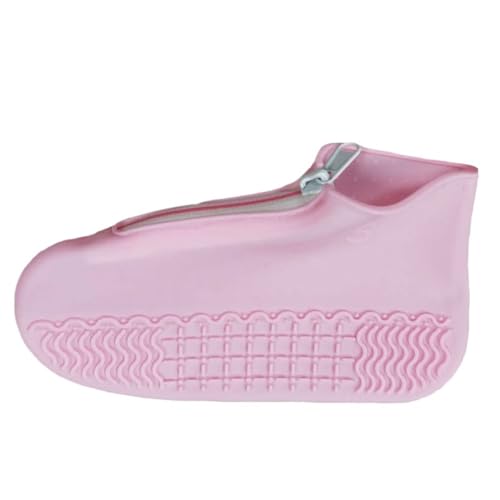 WAJJWI 2 Pairs Anti-slip Abdeckung for Schuhe Zubehör Wiederverwendbare Männer Regen Abdeckungen Frauen Schuhe Abdeckungen Wasserdichte Schuh Abdeckungen Galoschen für Outdoor(Pink,M) von WAJJWI