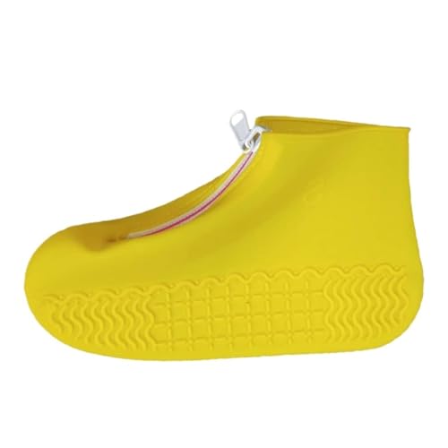 WAJJWI 2 Pairs Anti-slip Abdeckung for Schuhe Zubehör Wiederverwendbare Männer Regen Abdeckungen Frauen Schuhe Abdeckungen Wasserdichte Schuh Abdeckungen Galoschen für Outdoor(Yellow,M) von WAJJWI