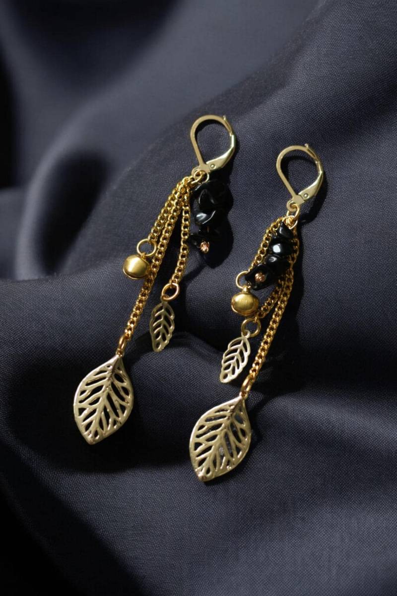 Hängeohrringe Gold Mit Steinen | Lange Ohrringe 18 Karat Cottagecore Blumen Handgemachter Zierlicher Schmuck Natur Hängeohrringe Gold Mit Steinen | Lange Ohrringe 18 Karat Cottagecore Blumen Handgemachter Zierlicher Schmuck Natur von WALDHALL